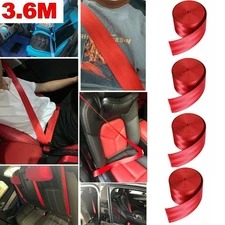 Universal Car Seat Belt 3.6m/12ft 3 Point Auto Racing Safety Retractable Lap