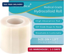 Hydrocolloid Bandage Roll for Wound Care,Pimple Patch Roll Tape with Self-Adhesi