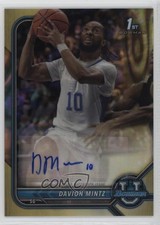 2021-22 Bowman U Chrome Prospect Gold Lava Refractor /50 Davion Mintz Auto 1o96