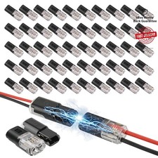 Double-Wire Plug-in Connector,Quick Connect Push-in Lever Wire Connectors 50Pcs 
