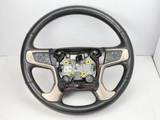 2015-2020 Gmc Yukon Xl Black Leather Steering Wheel W Controls Heated Oem