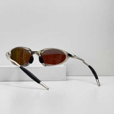 Oakley Romeo X-Metal Sunglasses Silver Frame Lake Blue Lens | eBay