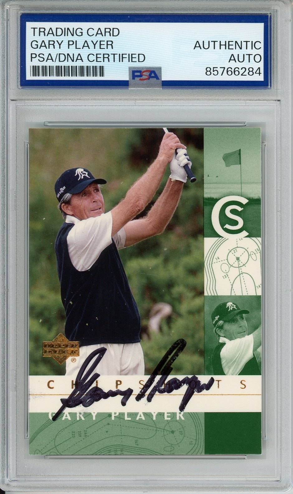 2002 UD UPPER DECK GOLF CHIP SHOTS GARY PLAYER SIGNED PSA DNA COA AUTOGRAPH