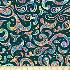 COTTON FABRIC PACK- BRILLIANCE PAISLEY BY QUILTING TREASURES - 5 1/2 YARDS
