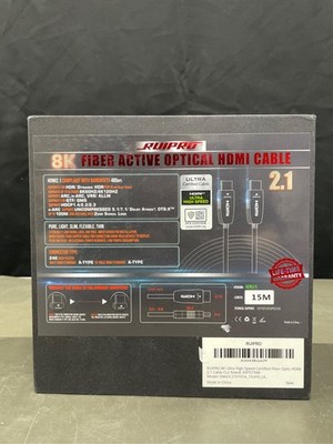 RUIPRO 8K HDMI Ultra High Speed Latest 2.1b Certified Fiber Optic Cable CL2 Rate