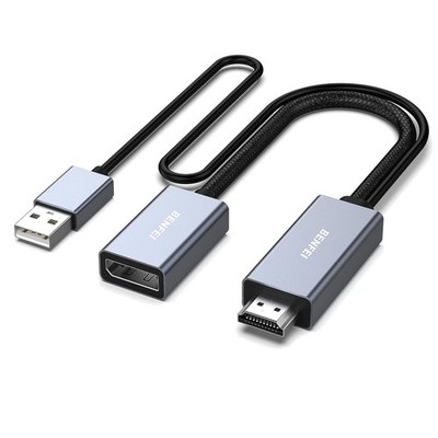 HDMI auf DisplayPort Adapter 4K@60Hz 2K@144Hz 1080P@165Hz kompatibel Monitor PS5