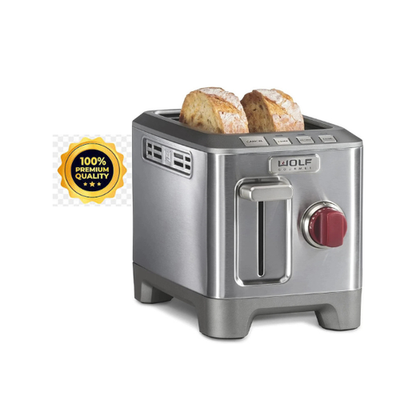 #ad Wolf Gourmet 2 Slice Extra Wide Slot Toaster Red Knob WGTR152S $675.00