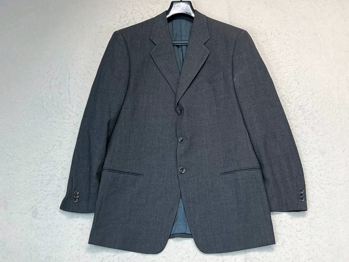 Armani Collezioni 52R Gray Made in Italy Wool Mens Blazer Sport