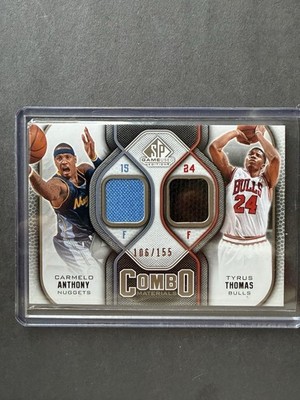 2009-10 SP Game Used Combo Materials Carmelo Anthony, Tyrus Thomas Level 1 /155