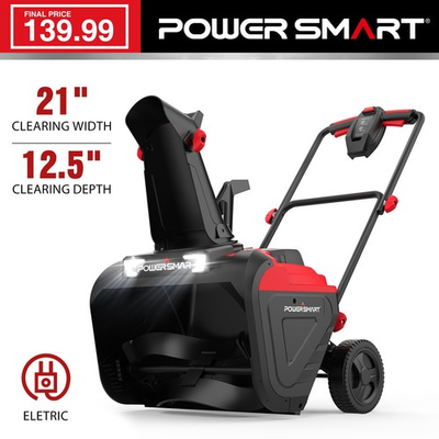 #ad PowerSmart 21quot; Electric Snow Blower 15 Amp Motor 30ft Throwing Distance New $139.99