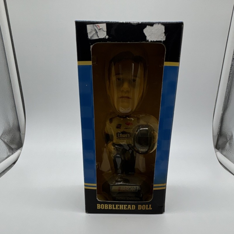 Bobble Dobbles NASCAR Jimmie Johnson Hand Painted Ceramic Bobblehead Opened