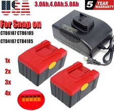 Battery for Snap On 18V 3.0/4.0/5.0Ah CTB6187 CTB4185 CT6885 CTB4187 CTC620 NEW