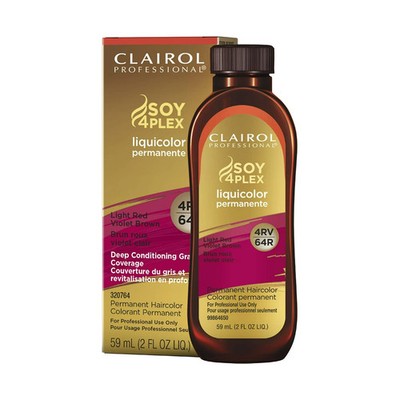 Clairol Professional SOY4PLEX Liquicolor 4RV 64R Light Red Violet Brown 2oz  NEW