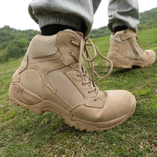 Men Military Boots Tactical Boots Motorcycle Combat Ankle High Boots