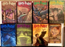 Complete Series HARRY POTTER #1-7 J.K. Rowling Hardcover Set (1st Ed.)+Beedle Bk