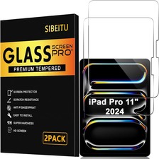2 Pack Screen Protector for iPad Pro 11 Inch 2025/2024 M5 M4 6th/5th Ge