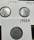 Lot Of 3 1943-S 1C Lincoln Cent VF As Seen In Photo