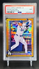 2025 Topps Chrome Shohei Ohtani Gold Logofractor /50 Dodgers SP SSP PSA 9