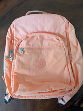 Kipling Pink Nylon Backpack Zip Closure Adjus...
