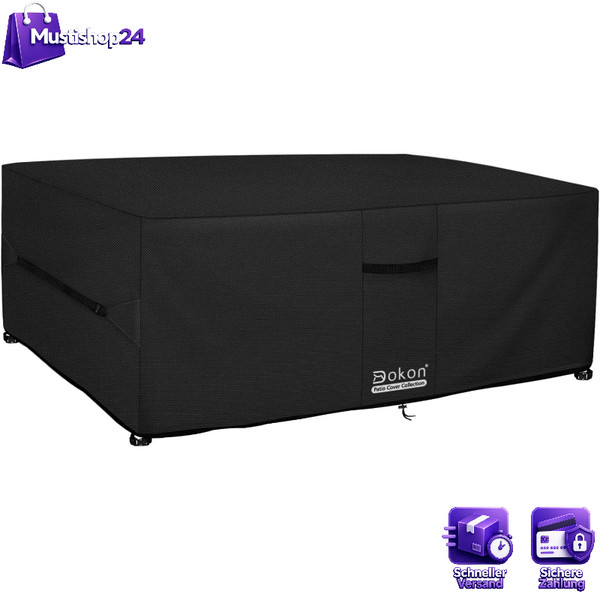 GartenmöBel Abdeckung Wasserdicht Uv-BestäNdig SchutzhüLle 270X210X90Cm Schwarz-image