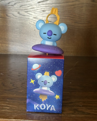 KOYA Koala Plastic Figurine with Display Box, Blue Purple Yellow