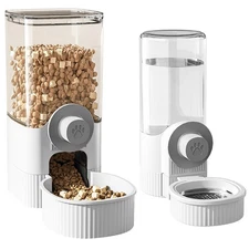 Hanging Automatic Food Water Dispenser,Rabbit Feeder Guinea Pig Water Bottle ...
