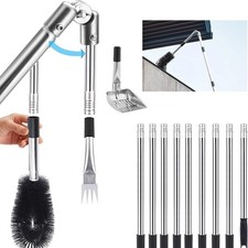 Gutter Cleaner 4M Telescopic Roof Gutter Cleaning Tools Kit with Adjustable Angl