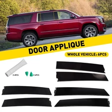 6PCS Door Window Trim Molding Panel For Chevrolet Tahoe & GMC Yukon 2015-2018