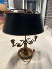 Vintage Frederick Cooper Swan Bouillotte Lamp Brass Neoclassical Table Lamp Tole — photo 3