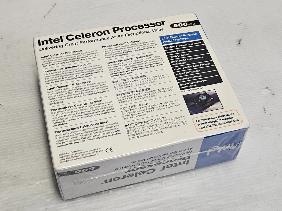 Intel Celeron 500MHz, Socket 370, SL3LQ, BOXED CPU, NEVER USED, SEALED PACK! - Image 2 of 4