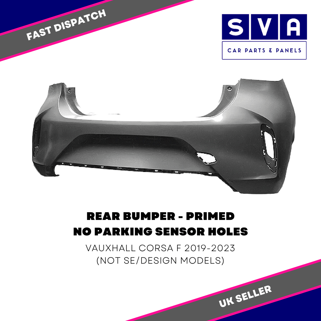 Vauxhall Corsa F 2019-2023 Rear Bumper Primed - No Parking - Insurance Approved