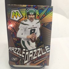 AARON RODGERS 2023 PANINI MOSAIC #RD-6 RAZZLE DAZZLE PRIZM SP JETS