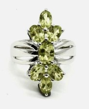 .925 Sterling Silver 2.45 cts Natural Peridot...