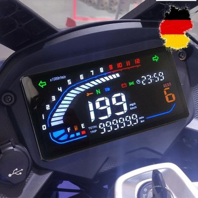 Universal Motorcycle Digital Speedometer Motobike Dashboard Tachometer Odometer