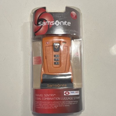 Samsonite Travel Sentry Brown 3-Dial Combination Luggage Strap