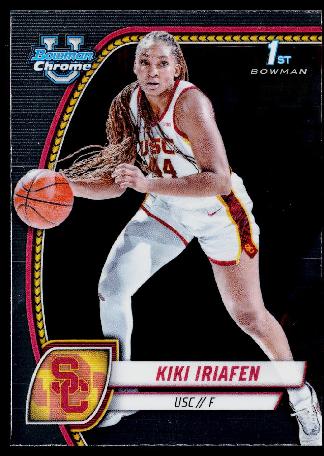 2024-25 Bowman University Chrome #47 Kiki Iriafen USC Trojans