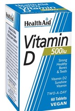HealthAid Vitamin D 500IU Tablets - 60 Tablets. EXP 03.28