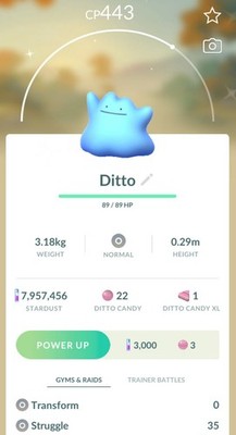  POKEMON GO - Shiny Ditto *Registered/Ultra Friends* 