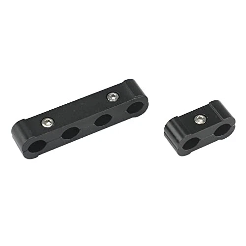 Kit separador de cables de bujía de motor de aleación de aluminio negro 12 piezas para Foto 2 de 4