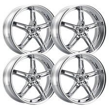 Set-4 2crave N38 18x8 5x115 35mm Chrome Wheels Rims 18 Inch