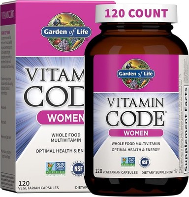 Garden of Life Multivitamin for Women, Vitamin Code Women's Multi - Whole Food
