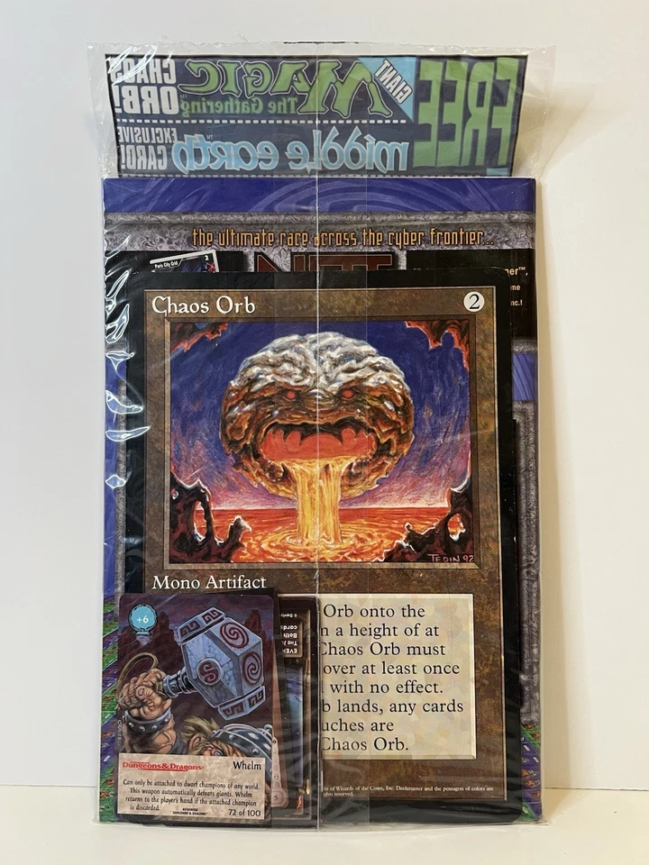 ✅ 1996 SEALED Inquest Magazine #12 Magic the Gathering Promo Jumbo Chaos Orb - Image 2 of 4