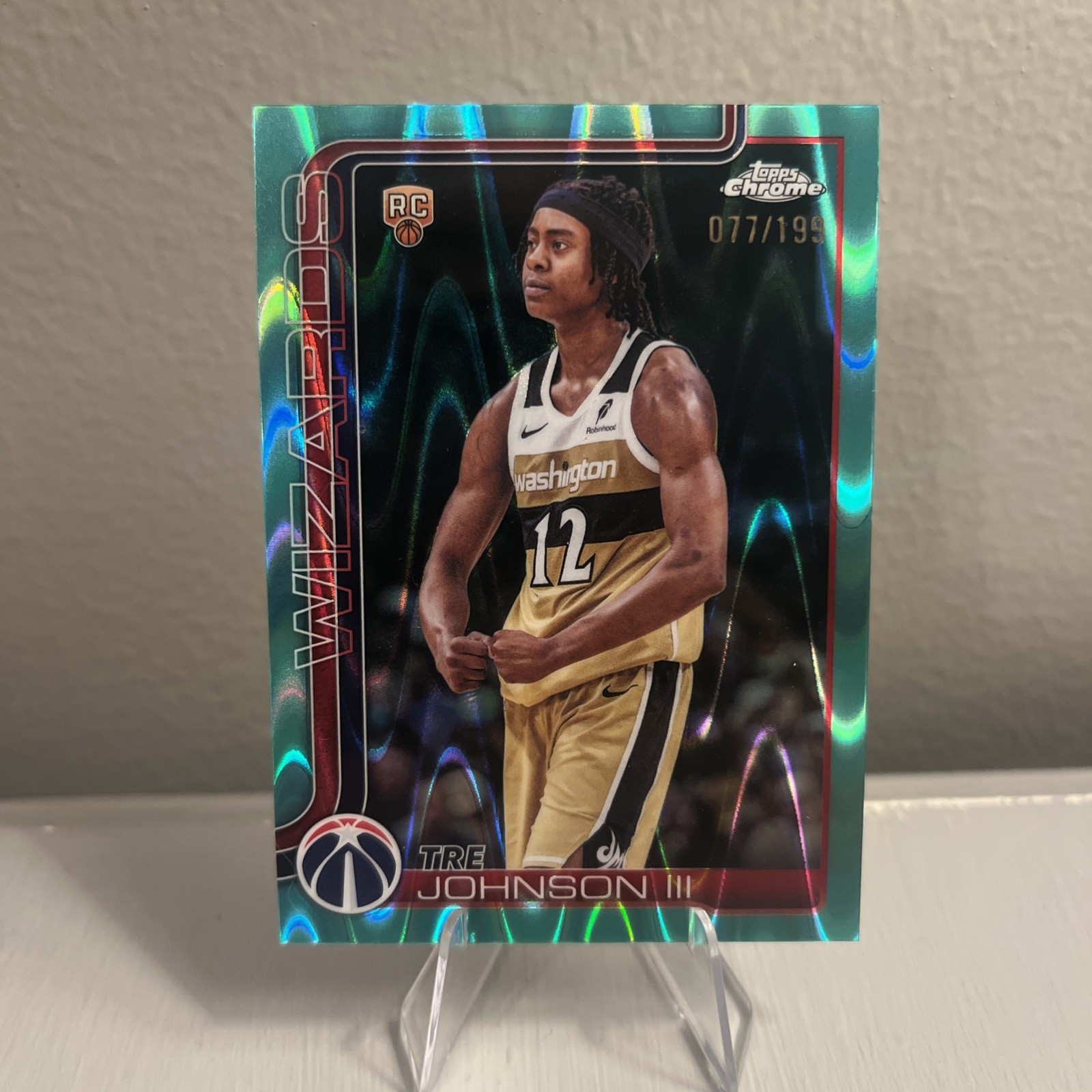 Topps Chrome 2026 Tre Johnson III Washington Wizards #156 Rookie /199