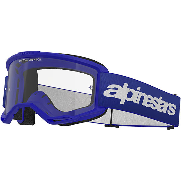 Alpinestars Vision 3 Wordmark Motocross Goggles - Blue / Clear Lens