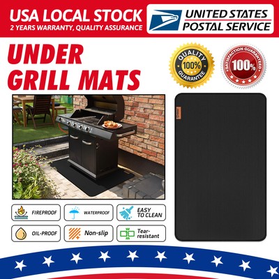 Under Grill Mat, Premium BBQ Protector for Decks, Waterproof, Reusable (48X30'')