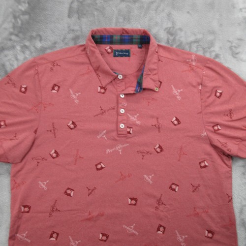 William Murray Polo Shirt Mens 2XL Golf Club Print Performance Stretch Casual Go - Picture 2 of 17