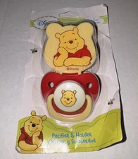 Vintage Disney Baby Winnie The Pooh Pacifier & Holder New Sealed Extremely Rare