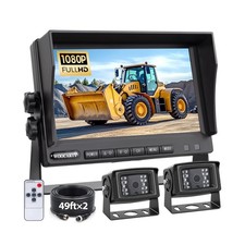 7" AHD1080P 2-Wired RV Backup Camera System, IP69K Waterproof IR Night Vision...
