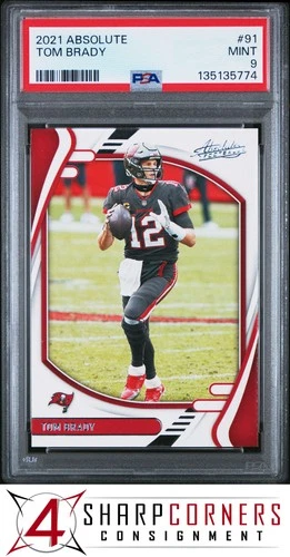 2021 PANINI ABSOLUTE #91 TOM BRADY BUCCANEERS PSA 9