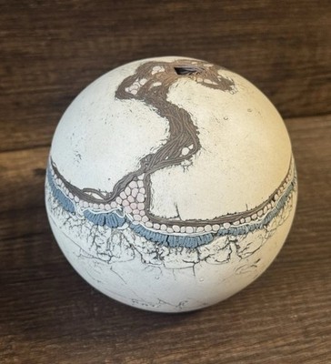 Romilla Batra California Studio Porcelain Modern Art Sculpture Sphere 4.5''x5''